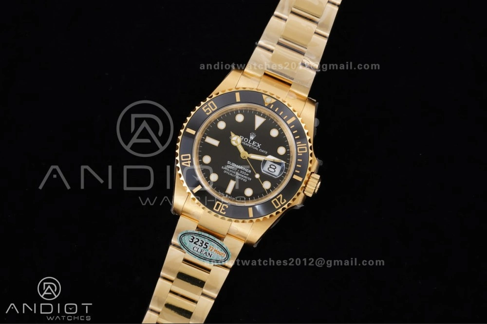 Submariner 126618 LN YG Clean 1:1 Best Edition Black Dial On YG Bracelet SH Unisex 1141