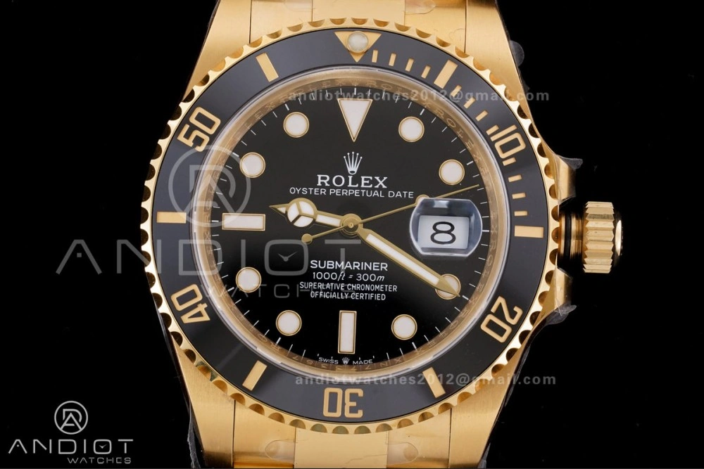 Submariner 126618 LN YG Clean 1:1 Best Edition Black Dial On YG Bracelet SH Unisex 1141