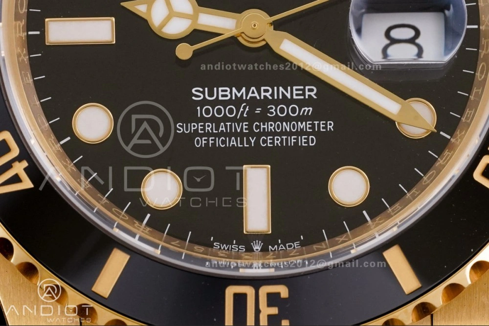 Submariner 126618 LN YG Clean 1:1 Best Edition Black Dial On YG Bracelet SH Unisex 1141