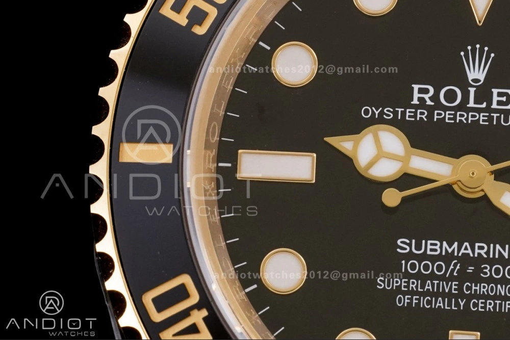 Submariner 126618 LN YG Clean 1:1 Best Edition Black Dial On YG Bracelet SH Unisex 1141