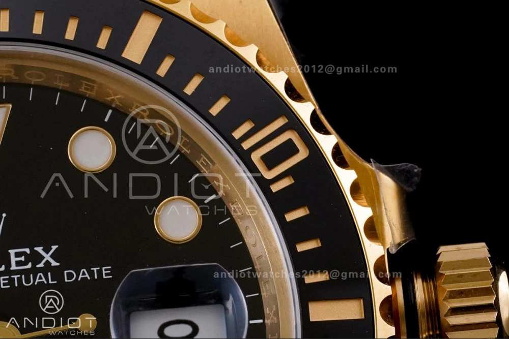 Submariner 126618 LN YG Clean 1:1 Best Edition Black Dial On YG Bracelet SH Unisex 1141