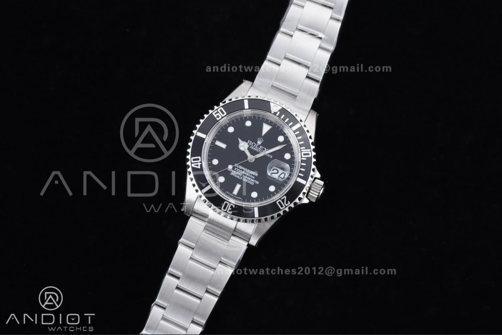 Submariner 16610 LN Black 904L Steel TMF 1:1 Best Edition on SS Bracelet SH OnTrend 1139