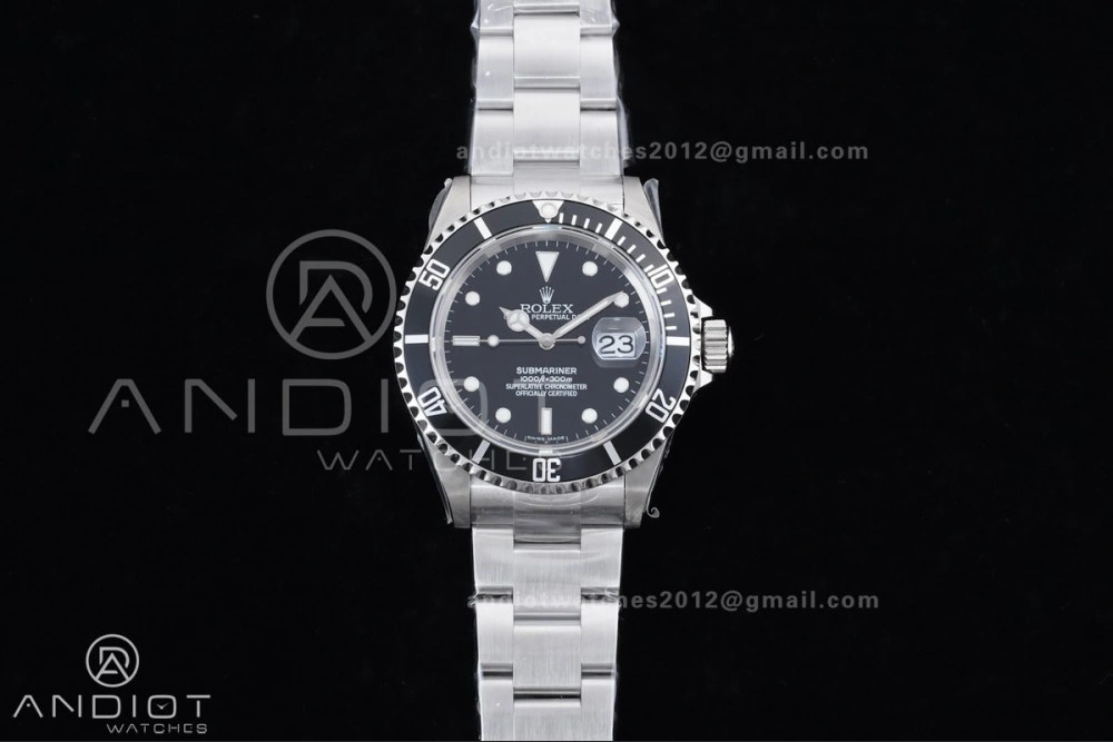 Submariner 16610 LN Black No Rehaut Engraving 904L Steel TMF 1:1 Best Edition on SS Bracelet SH Resilient 1143