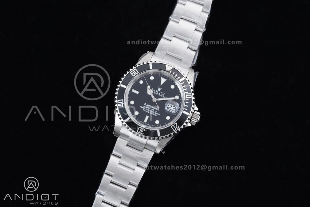 Submariner 16610 LN Black No Rehaut Engraving 904L Steel TMF 1:1 Best Edition on SS Bracelet SH Resilient 1143