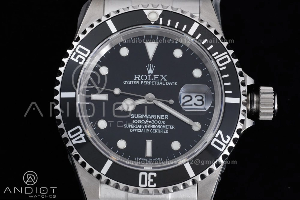 Submariner 16610 LN Black No Rehaut Engraving 904L Steel TMF 1:1 Best Edition on SS Bracelet SH Resilient 1143