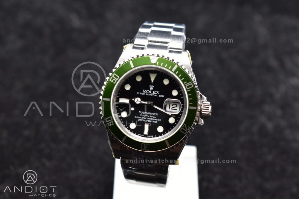 Submariner 16610 LV Green 904L Steel ARF1:1 Best Edition on SS Bracelet SH3135 V Affordable 1140