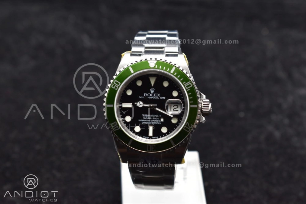 Submariner 16610 LV Green 904L Steel ARF1:1 Best Edition on SS Bracelet SH3135 V Affordable 1140