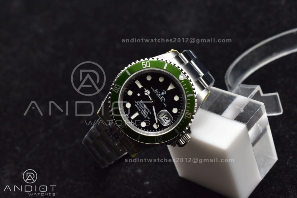 Submariner 16610 LV Green 904L Steel ARF1:1 Best Edition on SS Bracelet SH3135 V Affordable 1140
