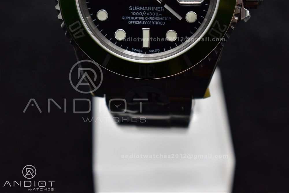 Submariner 16610 LV Green 904L Steel ARF1:1 Best Edition on SS Bracelet SH3135 V Affordable 1140