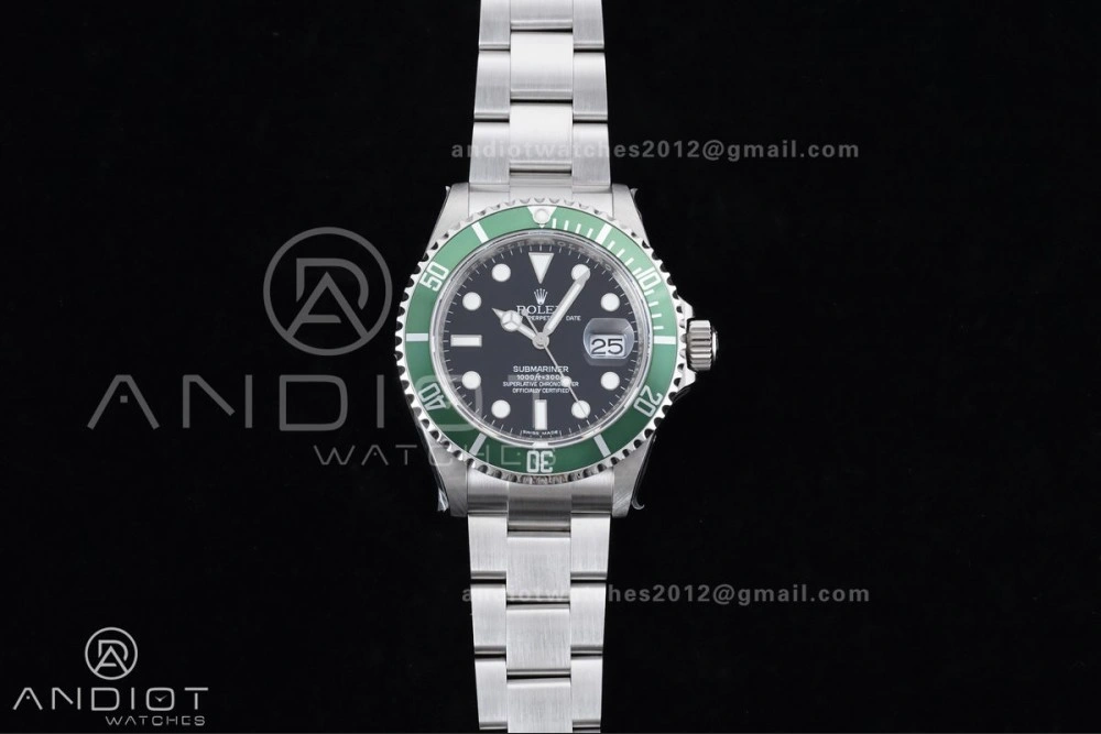 Submariner 16610 LV Green 904L Steel TMF 1:1 Kermit Best Edition on SS Bracelet SH Elegant 1142