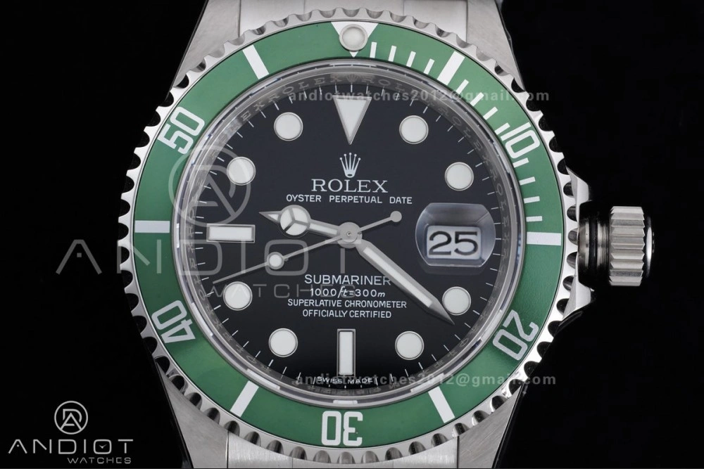 Submariner 16610 LV Green 904L Steel TMF 1:1 Kermit Best Edition on SS Bracelet SH Elegant 1142