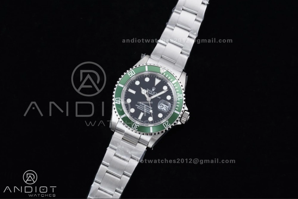 Submariner 16610 LV Green No Rehaut Engraving 904L Steel TMF 1:1 Kermit Best Edition on SS Bracelet SH Comfortable 1145