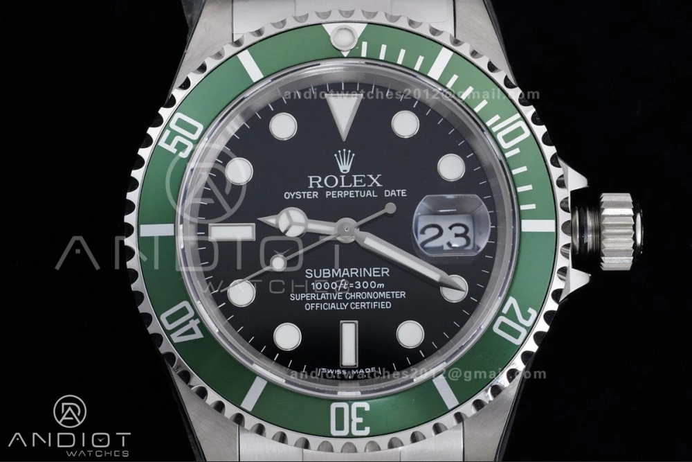 Submariner 16610 LV Green No Rehaut Engraving 904L Steel TMF 1:1 Kermit Best Edition on SS Bracelet SH Comfortable 1145