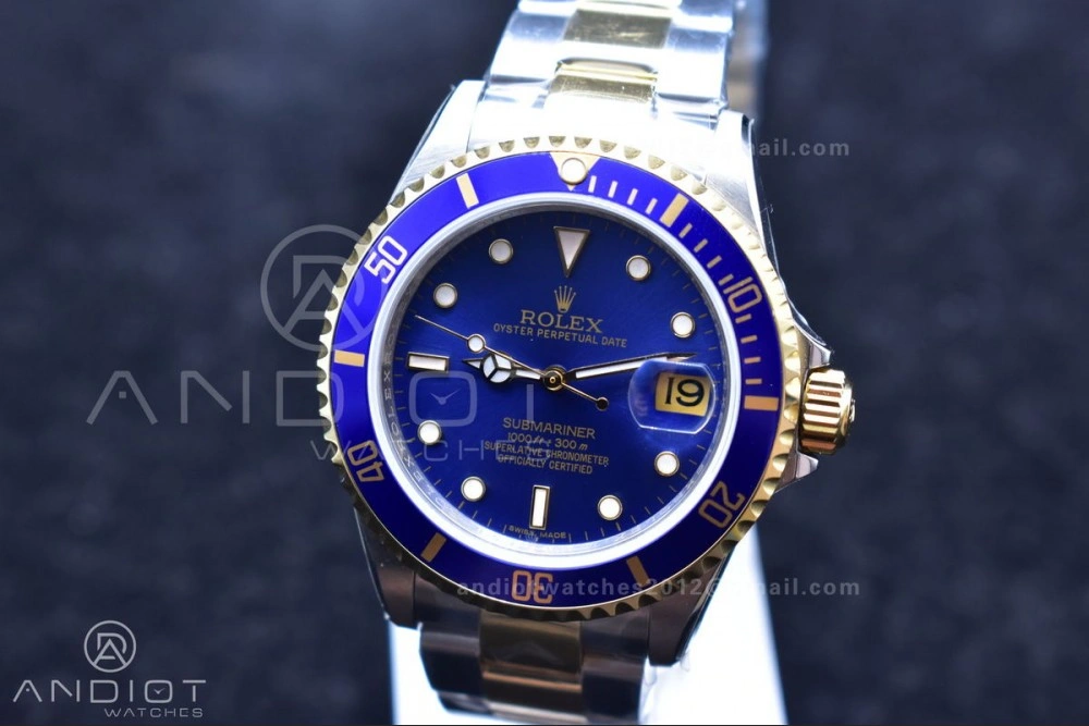 Submariner 16613 Vintage Bluesy BPF Best Edition On SS Bracelet Durable 1152