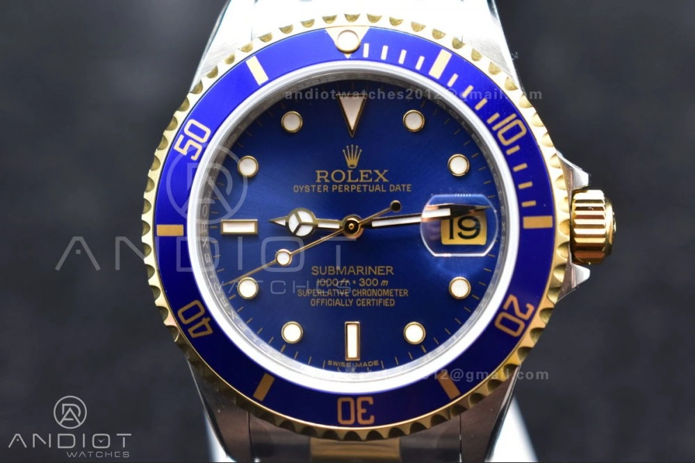 Submariner 16613 Vintage Bluesy BPF Best Edition On SS Bracelet Durable 1152
