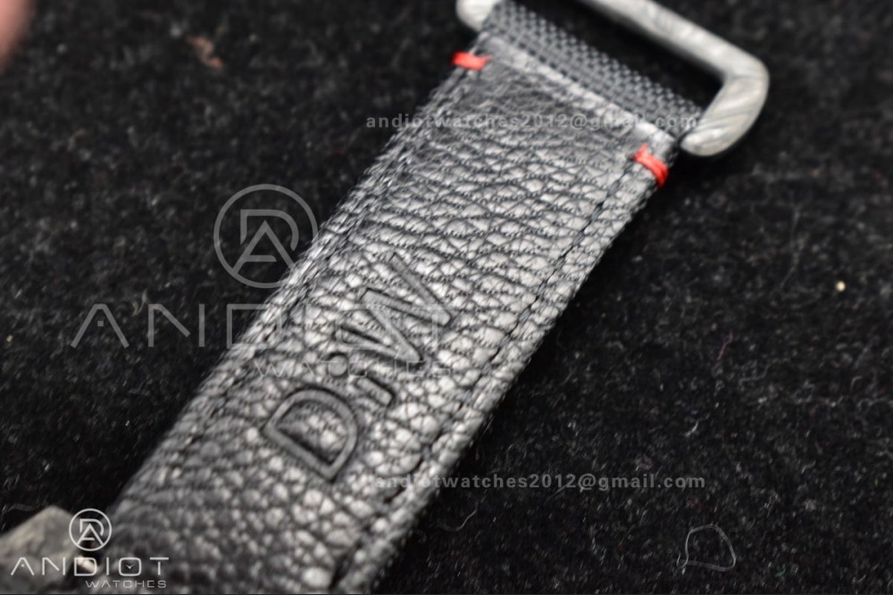 Practical Submariner DIW Carbon VSF 1:1 Best Edition Black Red Dial on Black Nylon Strap VS 474