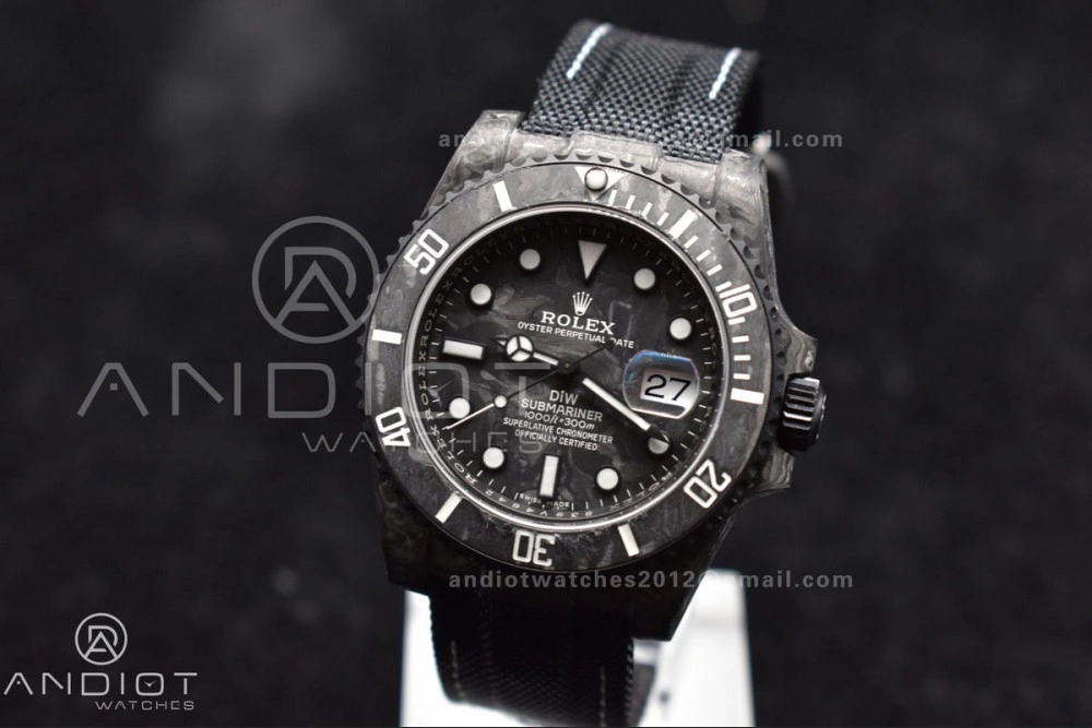 OnTrend Submariner DIW DLC Sandblasted VSF 1:1 Best Edition Black Blue Dial on DLC Bracelet VS 466
