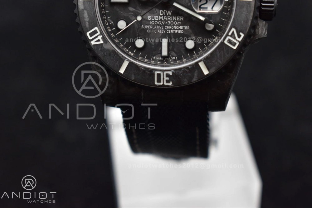 OnTrend Submariner DIW DLC Sandblasted VSF 1:1 Best Edition Black Blue Dial on DLC Bracelet VS 466