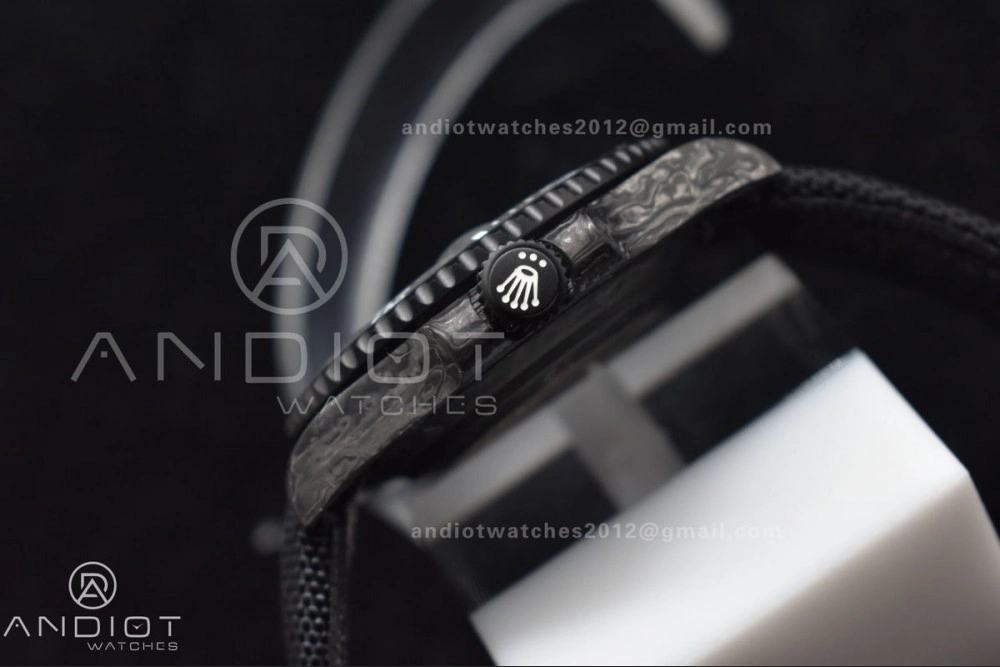 OnTrend Submariner DIW DLC Sandblasted VSF 1:1 Best Edition Black Blue Dial on DLC Bracelet VS 466