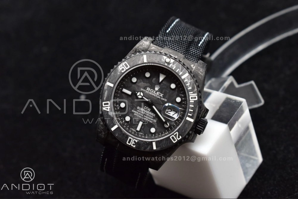 OnTrend Submariner DIW DLC Sandblasted VSF 1:1 Best Edition Black Blue Dial on DLC Bracelet VS 466
