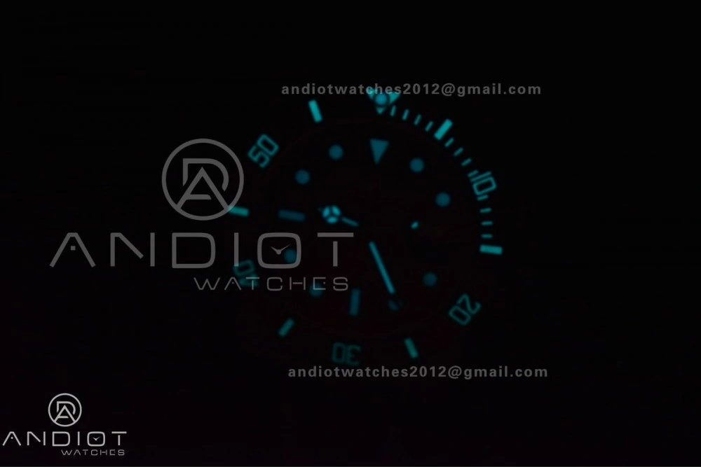 OnTrend Submariner DIW DLC Sandblasted VSF 1:1 Best Edition Black Blue Dial on DLC Bracelet VS 466