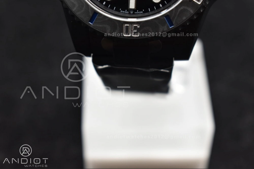 Submariner DIW DLC Sandblasted VSF 1:1 Best Edition Black Blue Dial on DLC Bracelet VS Lightweight 1157