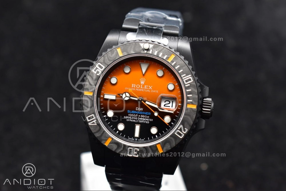 StreetReady Submariner DIW DLC VSF 1:1 Best Edition Black Orange Dial on DLC Bracelet VS 470