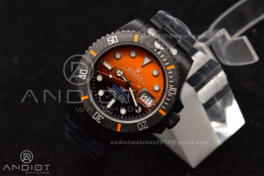 StreetReady Submariner DIW DLC VSF 1:1 Best Edition Black Orange Dial on DLC Bracelet VS 470