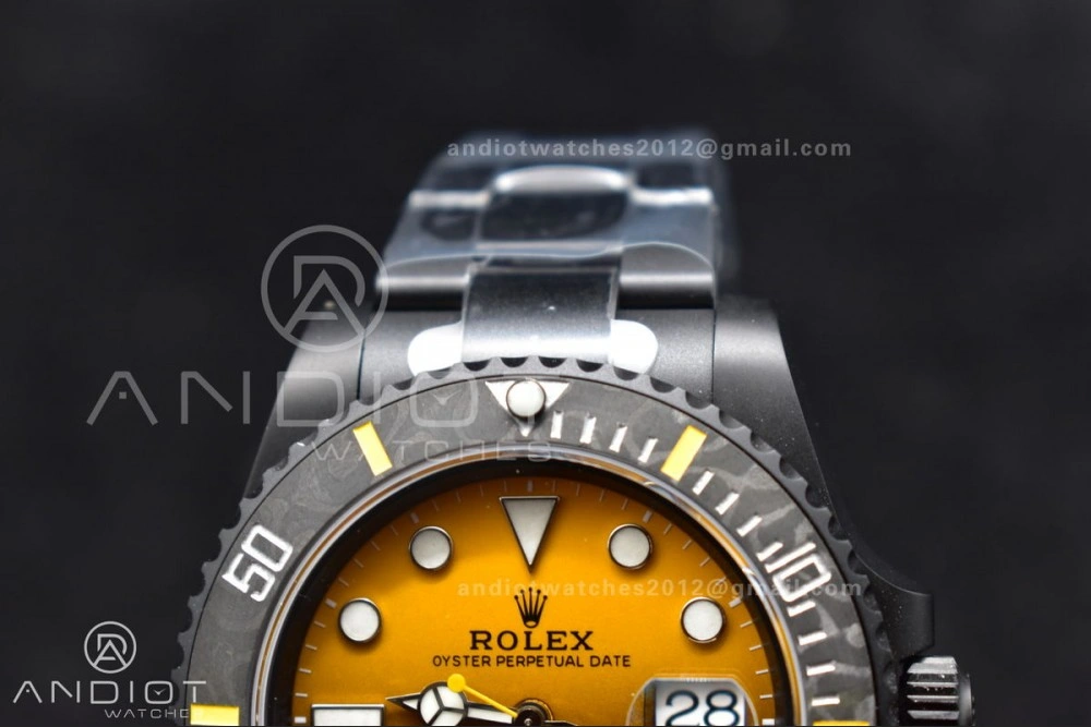 Submariner DIW DLC VSF 1:1 Best Edition Black Yellow Dial on DLC Bracelet VS Popular 476