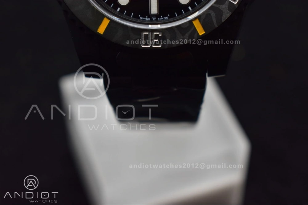 Submariner DIW DLC VSF 1:1 Best Edition Black Yellow Dial on DLC Bracelet VS Popular 476