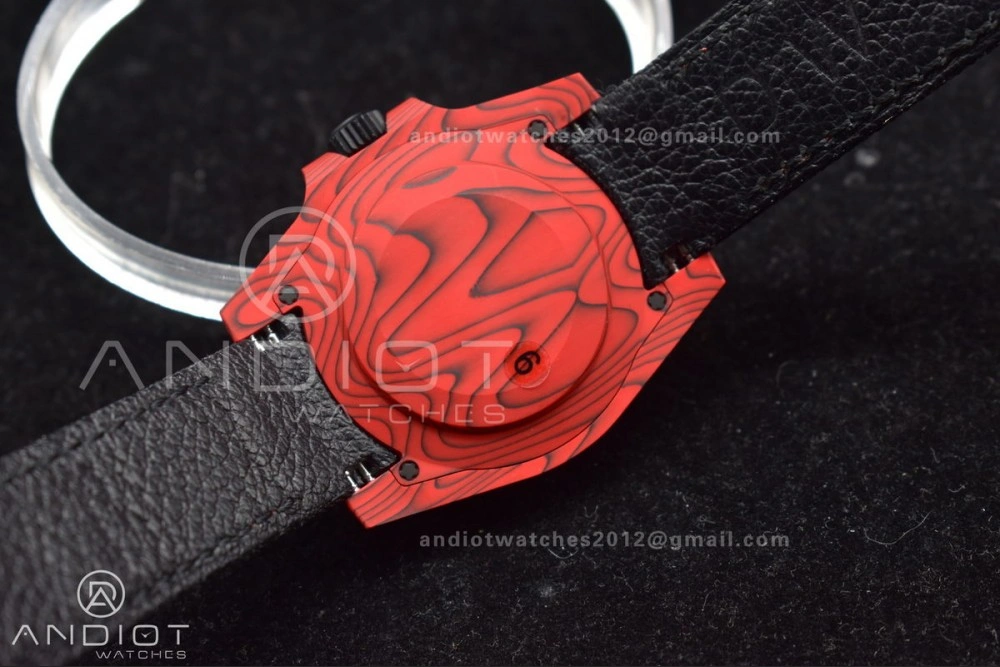 Submariner DIW Red Carbon VSF 1:1 Best Edition Black Dial on Black Nylon Strap VS Affordable 473