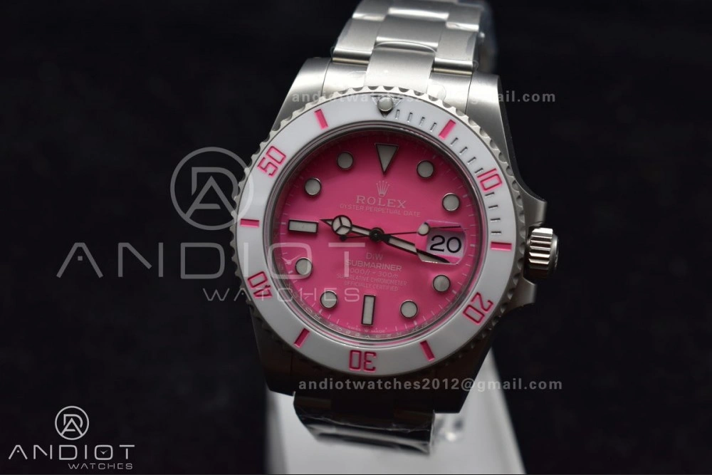 GoAnywhere Submariner DIW Sandblasted VSF 1:1 Best Edition Pink Dial On SS Bracelet VS 1160