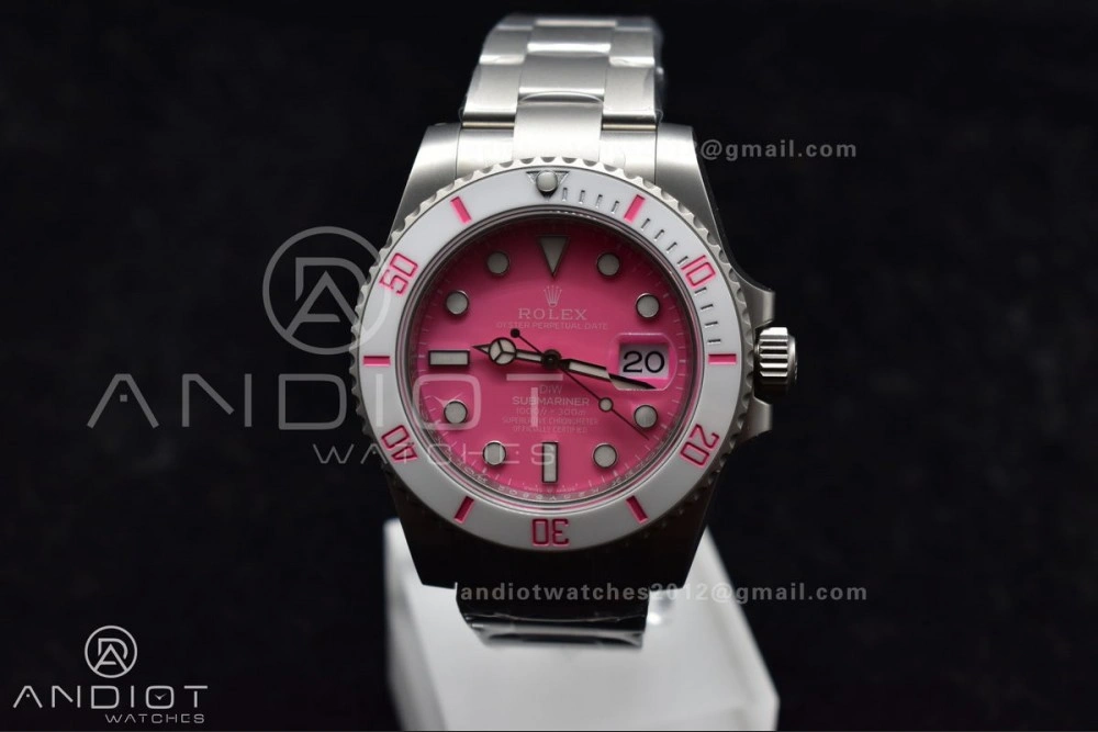 GoAnywhere Submariner DIW Sandblasted VSF 1:1 Best Edition Pink Dial On SS Bracelet VS 1160