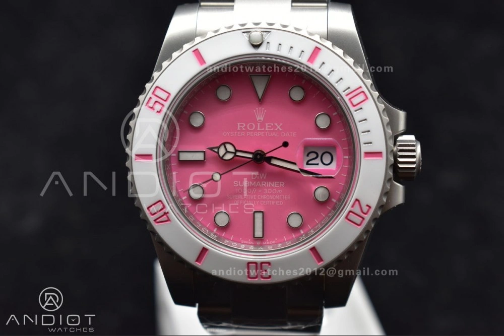 GoAnywhere Submariner DIW Sandblasted VSF 1:1 Best Edition Pink Dial On SS Bracelet VS 1160