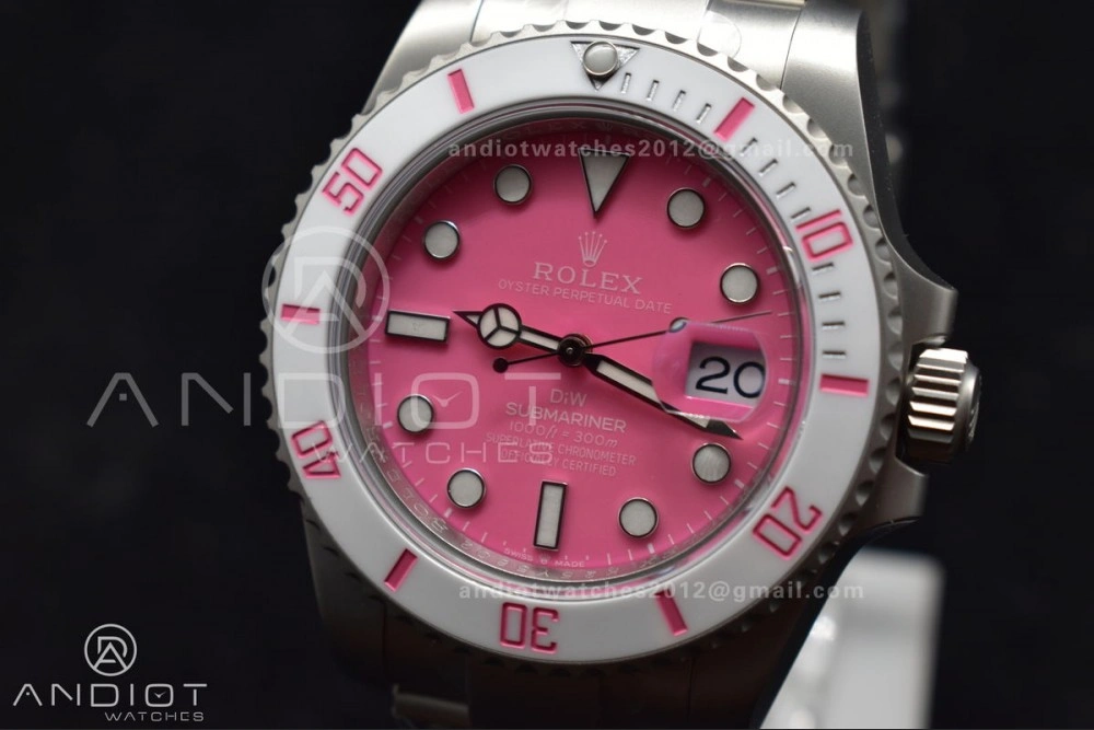 GoAnywhere Submariner DIW Sandblasted VSF 1:1 Best Edition Pink Dial On SS Bracelet VS 1160