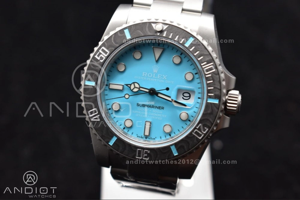 FastDry Submariner DIW Sandblasted VSF 1:1 Best Edition Tiffany Blue Dial on SS Bracelet VS 472