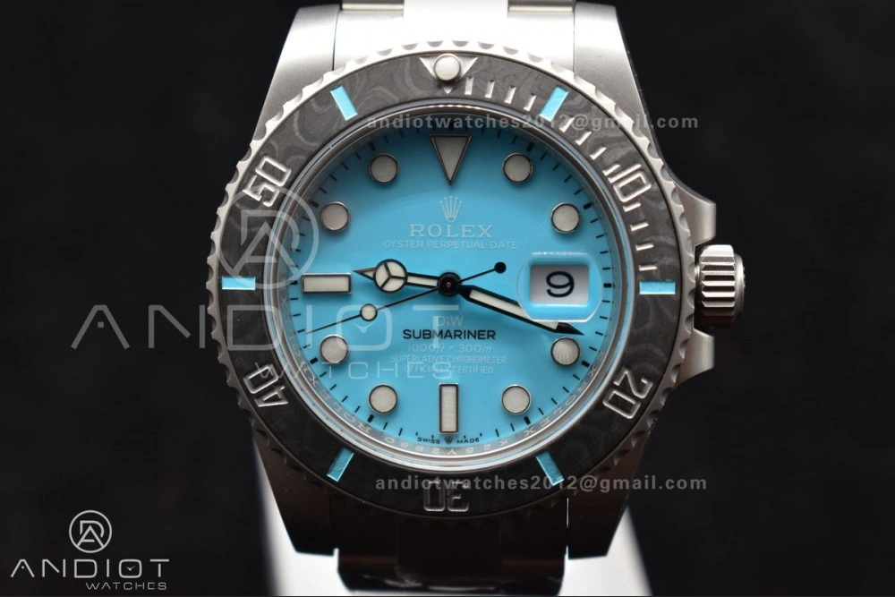FastDry Submariner DIW Sandblasted VSF 1:1 Best Edition Tiffany Blue Dial on SS Bracelet VS 472