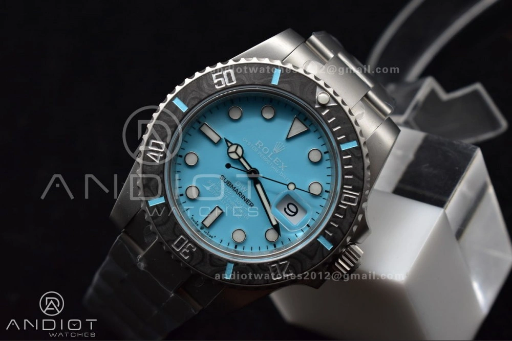 FastDry Submariner DIW Sandblasted VSF 1:1 Best Edition Tiffany Blue Dial on SS Bracelet VS 472