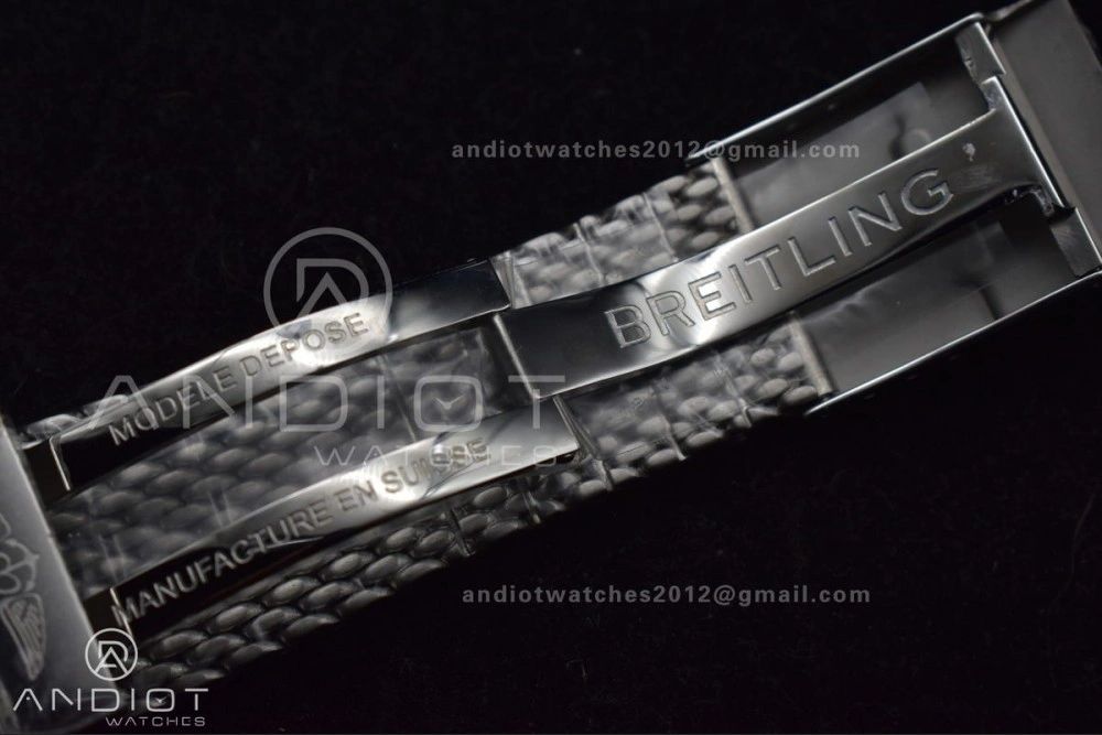 Super Ocean Heritage II BLSF 42mm SS Black Dial Black Ceramic Bezel on SS Mesh Bracelet A ModernLook 194