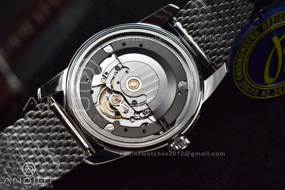 Super Ocean Heritage II BLSF 42mm SS Black Dial Black Ceramic Bezel on SS Mesh Bracelet A ModernLook 194