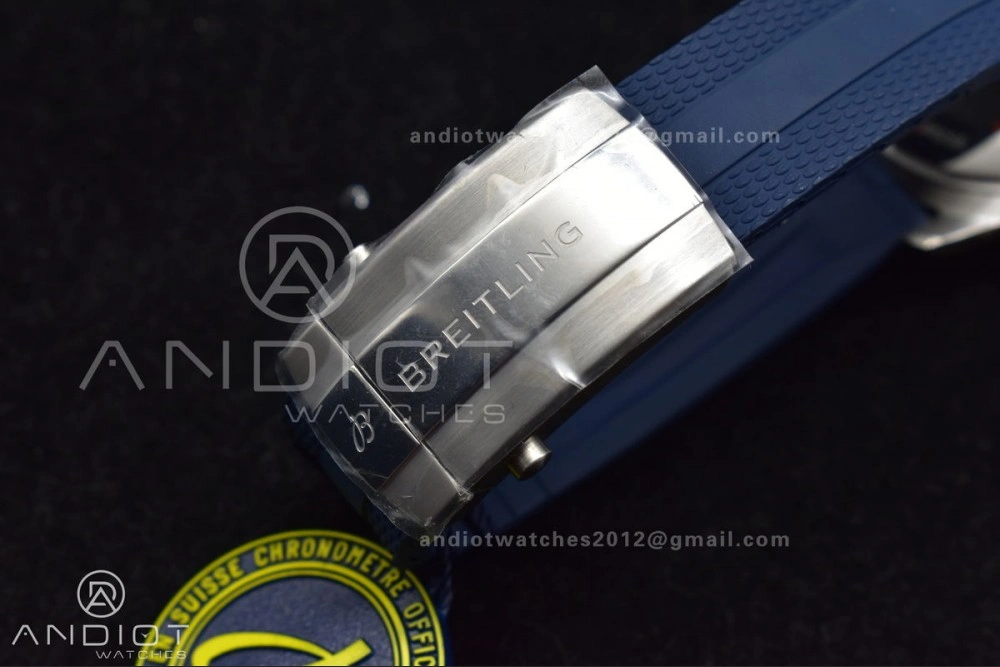 SuperOcean Automatic 42 SS BLSF 1:1 Best Edition Blue Dial on Blue Rubber Strap A FashionForward 201
