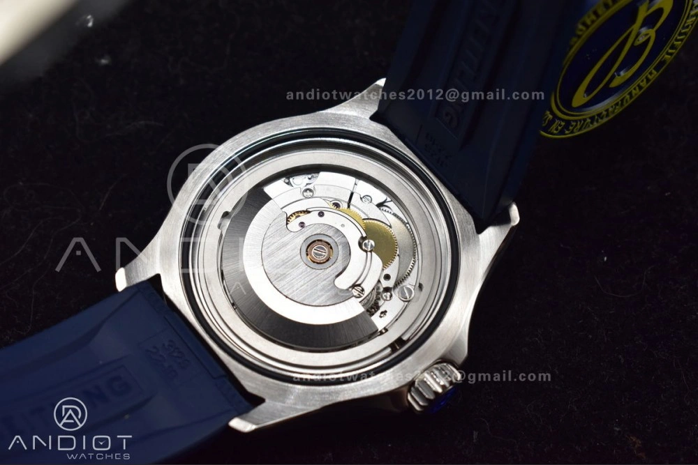 SuperOcean Automatic 42 SS BLSF 1:1 Best Edition Blue Dial on Blue Rubber Strap A FashionForward 201