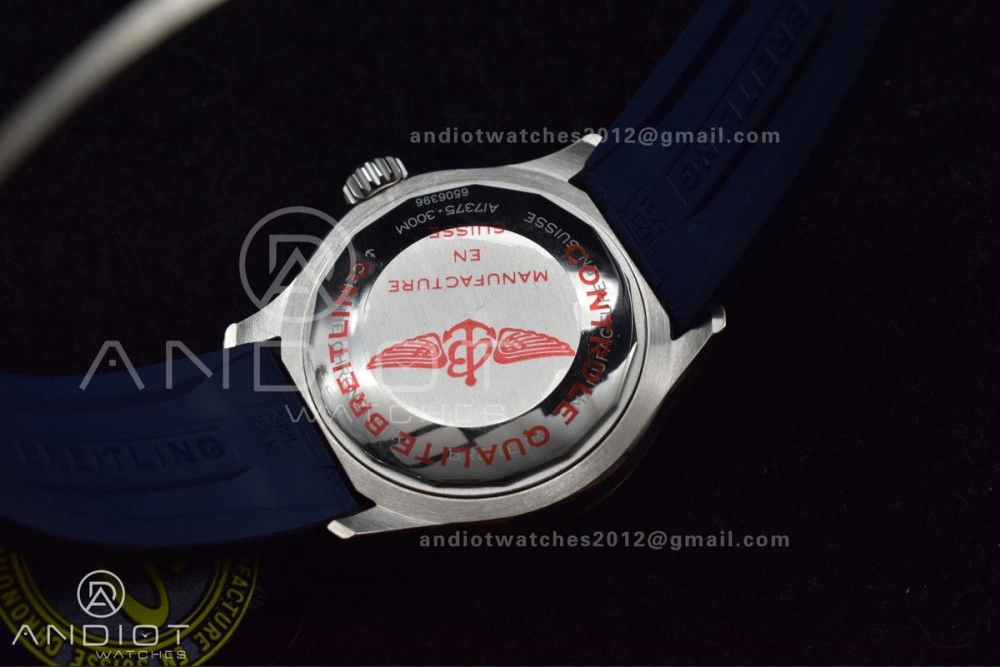 SuperOcean Automatic 42 SS BLSF 1:1 Best Edition Blue Dial on Blue Rubber Strap A FashionForward 201