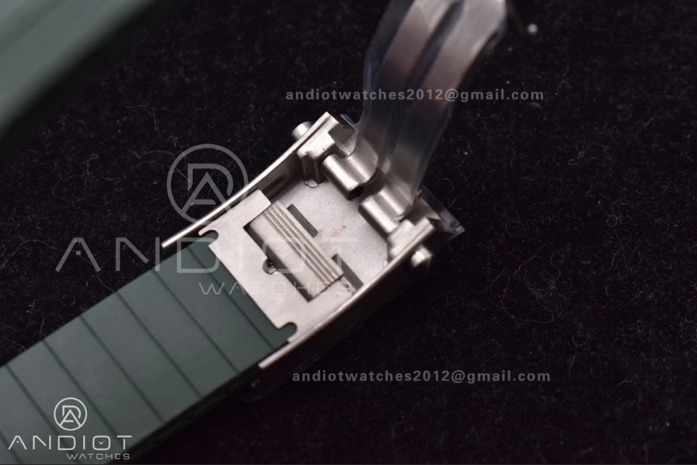 FashionForward SuperOcean Automatic 42 SS BLSF 1:1 Best Edition Orange Dial on Green Rubber Strap A 1164