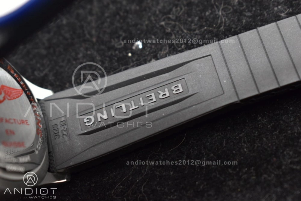 SuperOcean Automatic 42 SS RG BLSF 1:1 Best Edition Black Dial on Black Rubber Strap A Comfortable 1165