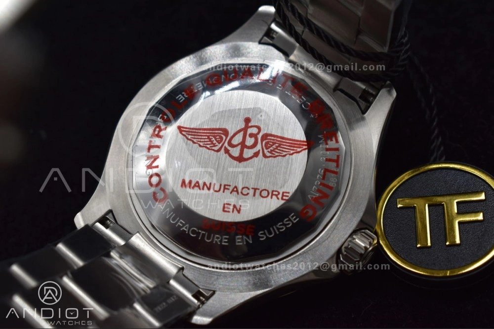 Sophisticated SuperOcean Automatic 44 TF 1:1 Best Edition Black White Dial on SS Bracelet A 177