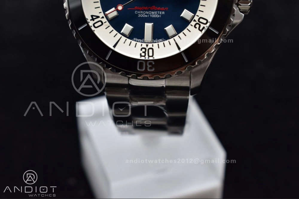 MultiPurpose SuperOcean Automatic 44 TF 1:1 Best Edition Blue White Dial on SS Bracelet A 176