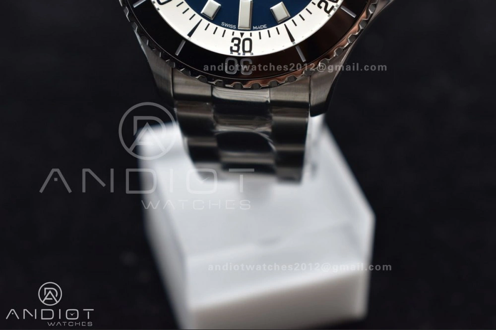 MultiPurpose SuperOcean Automatic 44 TF 1:1 Best Edition Blue White Dial on SS Bracelet A 176