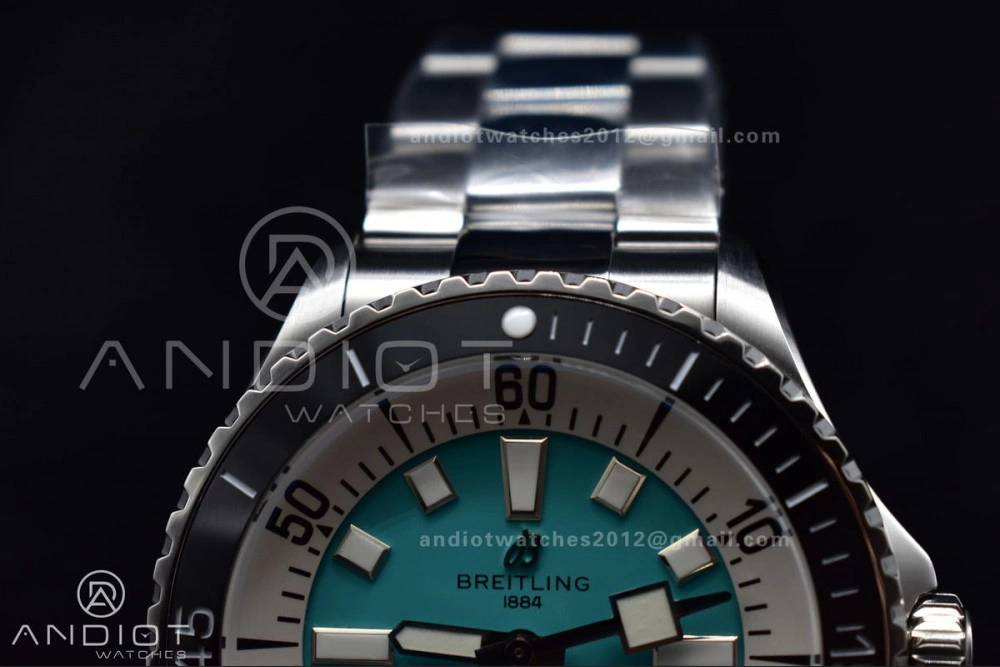 Original SuperOcean Automatic 44 TF 1:1 Best Edition Tiffany Blue Dial on SS Bracelet A 229