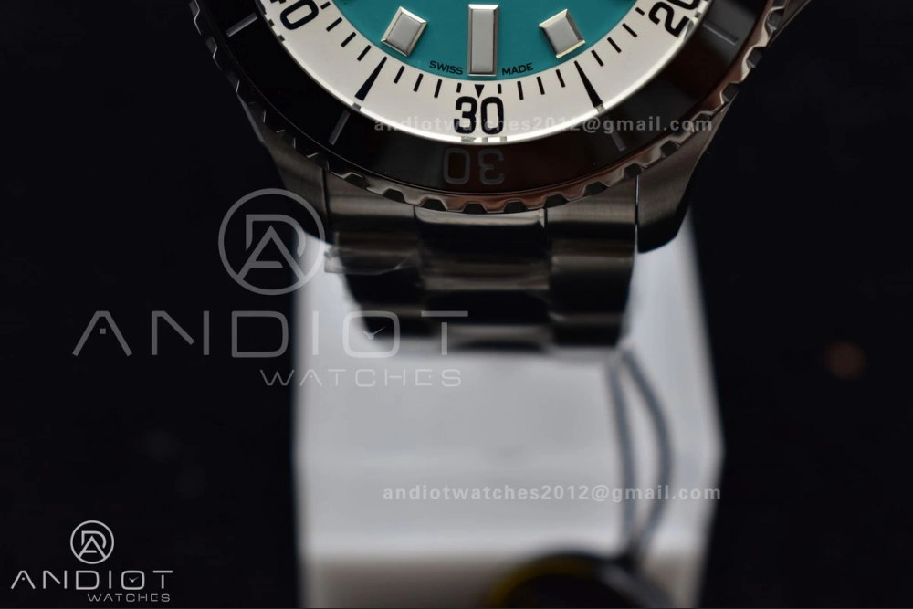 Original SuperOcean Automatic 44 TF 1:1 Best Edition Tiffany Blue Dial on SS Bracelet A 229